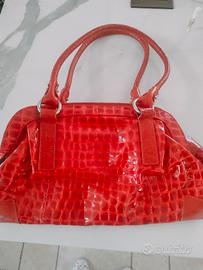 Borsa rosso stile coccodrillo 