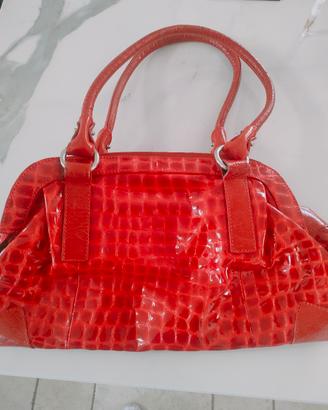 Borsa rosso stile coccodrillo 