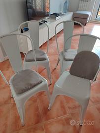 Sedie industrial con cuscini