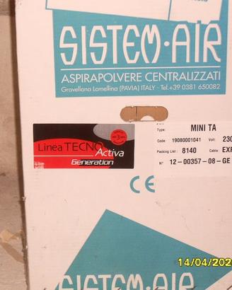Aspirapolvere centralizzato kit completo