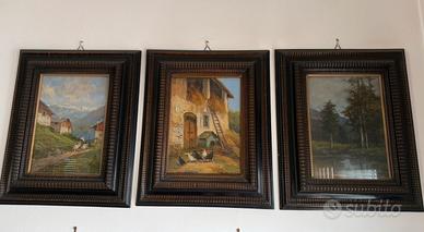 Trittico di quadri inizi ‘900