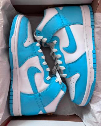 Nike Dunk High Retro Blue Chill TG 42 Nuove