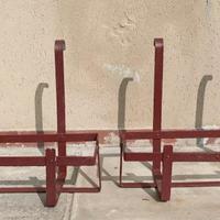 Coppia di vecchie fioriere porta vasi in ferro