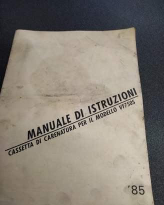 Manuale istruzioni Honda VF 750s