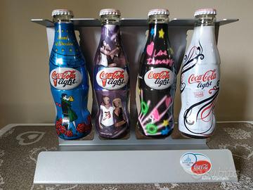4 Bottiglie piene Coca Cola Light da Collezione