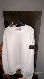 Felpa bianca stone island