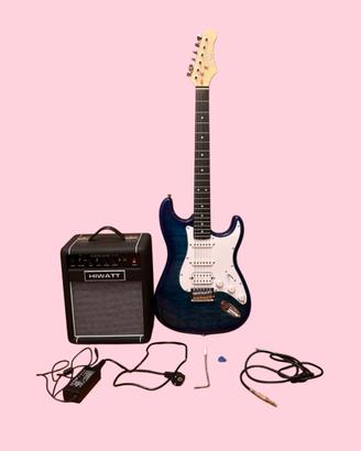 Chitarra elettrica EKO S350 See Thru Blue Quilted