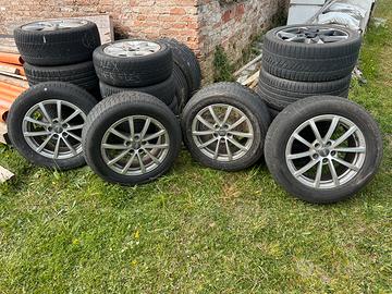 4 cerchi con gomme 225/60 R17 per audi