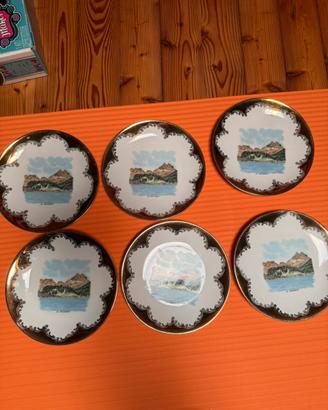 6 piatti decorativi Hutschenreuther Bavaria borfo