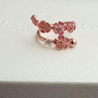 PANDORA Anello aperto Ramo di fiori di pesco rosa