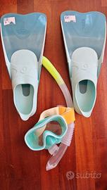 Set pinne, maschera e boccaglio Subea per bambini