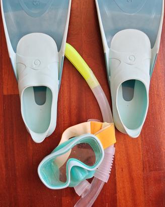 Set pinne, maschera e boccaglio Subea per bambini