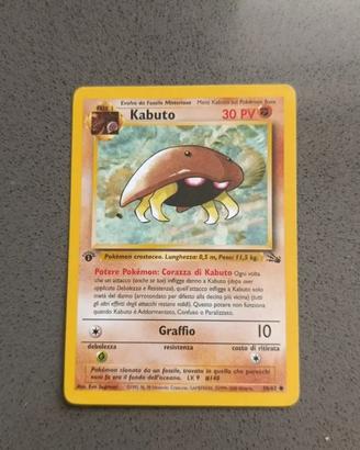 Kabuto 1ed Prima Edizione Ita Set Fossil Carta Pok