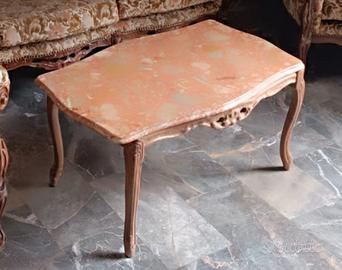 Tavolino antico con ripiano in marmo €50