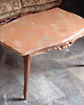 Tavolino antico con ripiano in marmo €50