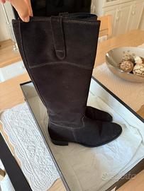 Stivali camoscio marrone