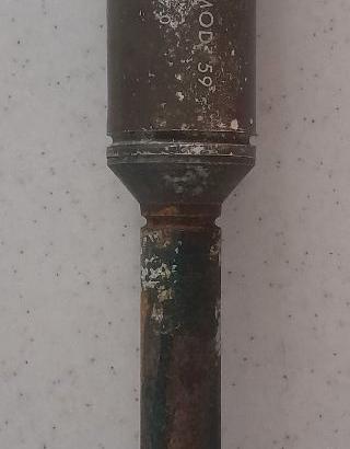 Bossolo di Razzo Illuminante Mod. 59. È Vuoto.