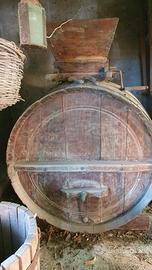 Botte in legno + Torchio e Tramoggia