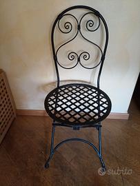 Sedie in ferro battuto 