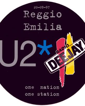 Adesivo Concerto U2 Reggio Emilia 20-09-1997