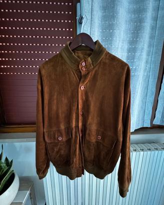 Giacca vintage (anni 90) vera pelle scamosciata