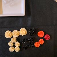 Lotto rose in resina per creazione gioielli