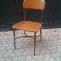 Sedia scolastica americana vintage anni 50
