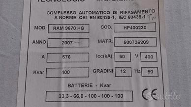 Rifasatore TECNOLOGIC mod. RAM9670HG