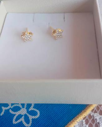 orecchini stella in argento bagnati in oro