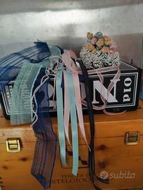 bomboniere tull nastrini fiori kit da viaggio