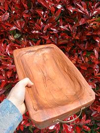 centro tavola vassoio legno artigianale 