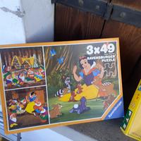 Puzzle 3 scatole Biancaneve Topolino