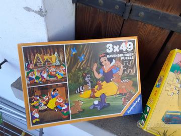 Puzzle 3 scatole Biancaneve Topolino