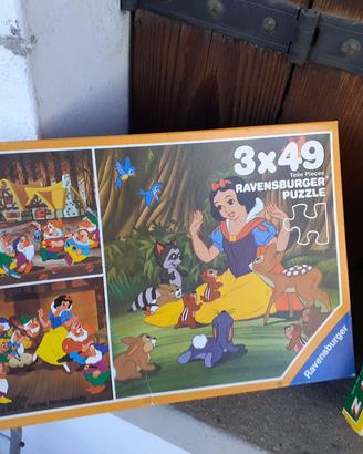 Puzzle 3 scatole Biancaneve Topolino