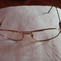 montatura occhiali dorata 