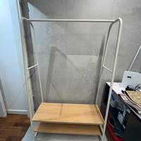 Appendiabiti da Terra con 2 Ripiani