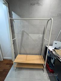 Appendiabiti da Terra con 2 Ripiani