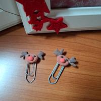 Graffette natalizie renna Rudolph fatte a mano 