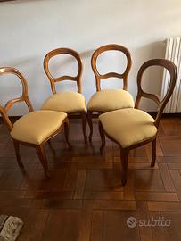 Set di 4 sedie Luigi Filippo