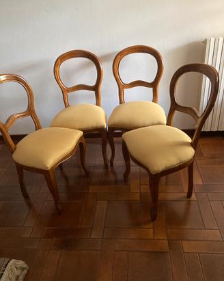 Set di 4 sedie Luigi Filippo