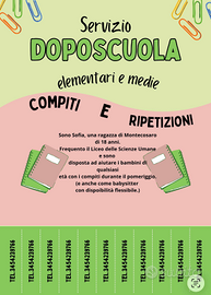 Aiuto compiti e baby sitter