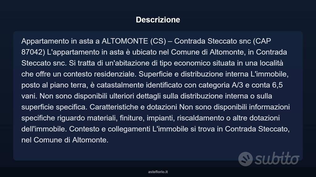 Appartamento – Altomonte, Cosenza - Vista 4