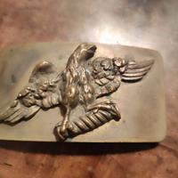 Fibbia Bronzo Aquila e Rocchetto Fonderia Bologna