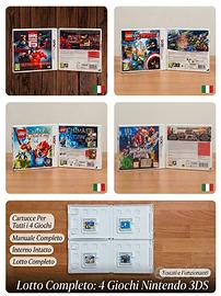 lotto di 4 giochi per Nintendo 3DS 