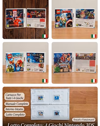 lotto di 4 giochi per Nintendo 3DS 