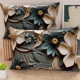 2 x coppia federe cuscino 145x40 cm arredo camera