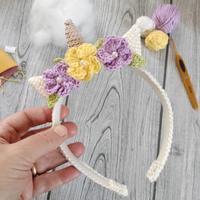 Cerchietto Unicorno fatto a mano