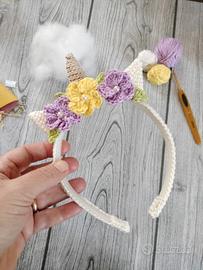 Cerchietto Unicorno fatto a mano