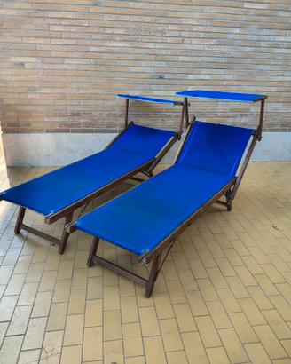 2 lettini da mare prendisole 