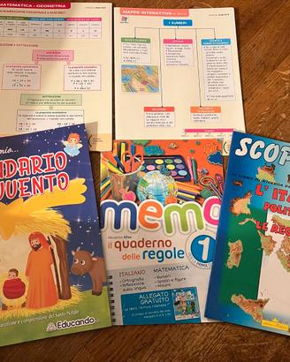 5 libri-quaderni per scuola elementare